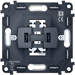Изображение товара Механизм встраиваемый 1-клавишного проходного выключателя Ambrella Volt 10A-250V QUANT VM105