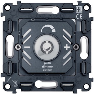 Изображение товара Механизм светорегулятора универсального поворотно-нажимного Ambrella Volt 25-600W/LED 5-300W QUANT VM136
