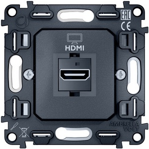 Изображение товара Механизм встраиваемый розетки Ambrella Volt HDMI 2.0 40V/500mA 2.0GHz 5-18Gbit/s QUANT VM222