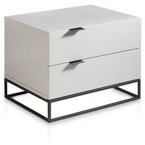 Изображение товара Тумба прикроватная Angel Cerda Estetico (Жемчужный,Серый/ Сталь,МДФ)