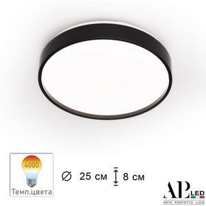 Изображение товара Потолочный светильник круглый светодиодный APL LED Toscana 3315.XM302-1-267/12W/4K Black