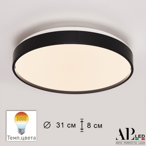 Изображение товара Потолочный светильник круглый светодиодный APL LED Toscana 3315.XM302-1-328/18W/3K Black