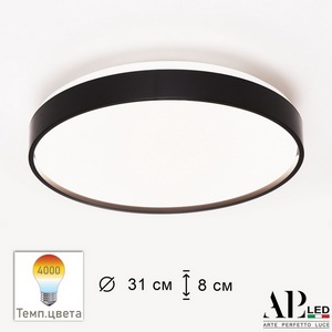 Изображение товара Потолочный светильник круглый светодиодный APL LED Toscana 3315.XM302-1-328/18W/4K Black