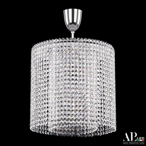 Изображение товара Потолочная люстра хрустальная на штанге светодиодная с пультом APL LED Sicilia SH01.35.A.LED-DIM.Ni.Tube