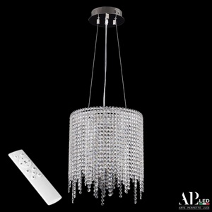 Изображение товара Люстра led с 1 лампочкой хрустальная светодиодная с пультом APL LED Sicilia SH01.35.B.LED-DIM.Ni