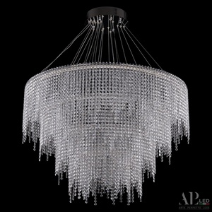 Изображение товара Подвесная каскадная люстра хрустальная светодиодная APL LED Sicilia SH02.93.4D.B.Ni.4000