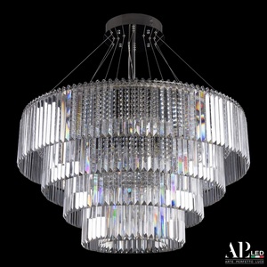 Изображение товара Подвесная каскадная люстра хрустальная светодиодная APL LED Sicilia SH09.93.4D.A.Ni.4000