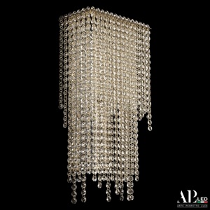 Изображение товара Бра светодиодное хрустальное APL LED Sicilia SH500.B3.25-45.B.Gd.3000 с подвесками
