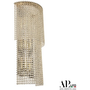 Изображение товара Бра хрустальное APL LED Sicilia SH500.B4.35-70.A.Gd.E14 с подвесками