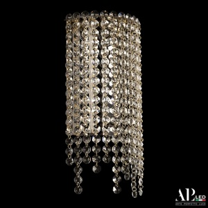 Изображение товара Бра светодиодное хрустальное APL LED Sicilia SH500.B5.16-27.B.Gd.3000 с подвесками