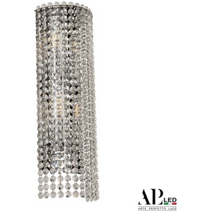 Изображение товара Бра хрустальное APL LED Sicilia SH500.B5.16-45.A.Ni.E14 с подвесками
