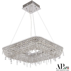 Изображение товара Подвесная люстра светодиодная 50 см хрустальная APL LED Sicilia SH504.0.50.B.Ni.4000