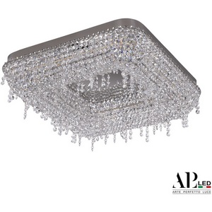 Изображение товара Люстра потолочная с пультом длиной 50 см хрустальная светодиодная APL LED Sicilia SH604.2.50.B.Ni.4000