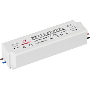 Изображение товара Блок питания ARPV-LV24060-A (24V, 2.5A, 60W) (Arlight, IP67 Пластик) 018982(1)