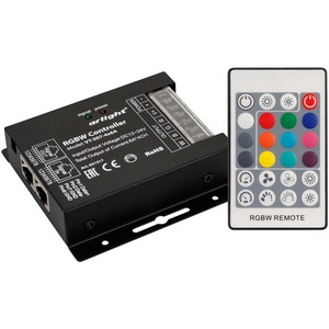 Изображение товара Контроллер VT-S07-4x6A (12-24V, ПДУ 24 кн, RF) (Arlight, IP20 Металл, 3 года) 021317