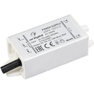 Изображение товара Блок питания ARPV-12012-D (12V, 1.0A, 12W) (Arlight, IP67 Металл) 022205