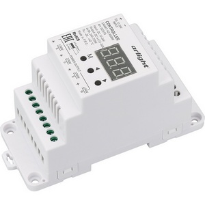 Изображение товара Контроллер SMART-K3-RGBW (12-36V, 4x5A, DIN, 2.4G) (Arlight, IP20 Пластик, 5 лет) 022493