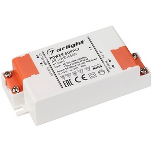Изображение товара Блок питания ARJ-KE36500 (18W, 500mA, PFC) (Arlight, IP20 Пластик) 023075