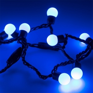 Изображение товара Светодиодная гирлянда ARD-BALL-CLASSIC-D17.5-10000-BLACK-100LED BLUE (230V, 7W) (Ardecoled, IP65) 025582