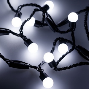Изображение товара Светодиодная гирлянда ARD-BALL-CLASSIC-D17.5-10000-BLACK-100LED WHITE (230V, 7W) (Ardecoled, IP65) 025583