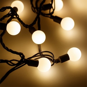 Изображение товара Светодиодная гирлянда ARD-BALL-CLASSIC-D23-10000-BLACK-80LED WARM (230V, 3.5W) (Ardecoled, IP65) 025617