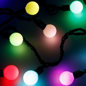 Изображение товара Светодиодная гирлянда ARD-BALL-PRO-D23-10000-BLACK-80LED RGB (230V, 7W) (Ardecoled, IP65) 025622
