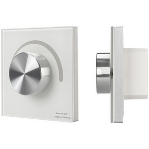 Изображение товара Панель SMART-P37-DIM-IN White (230V, 1.2A, TRIAC, Rotary, 2.4G) (Arlight, IP20 Пластик, 5 лет) 027115