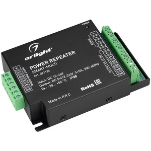 Изображение товара Усилитель SMART-MULTI (12-24V, 5x5A) (Arlight, IP20 Металл, 5 лет) 027124