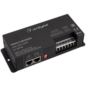 Изображение товара Декодер ARL-7022-DMX (12-24V, 3x8A, DMX512, XLR3) (Arlight, IP20 Металл, 3 года) 027144