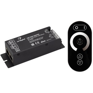 Изображение товара Диммер ARL-3022-OVAL-DIM Black (12-24V, 1x25A, ПДУ, RF) (Arlight, IP20 Металл, 2 года) 027150