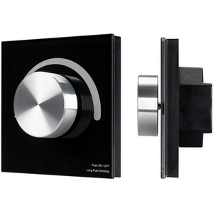 Изображение товара Панель SMART-P37-DIM-IN Black (230V, 1.2A, TRIAC, Rotary, 2.4G) (Arlight, IP20 Пластик, 5 лет) 028109