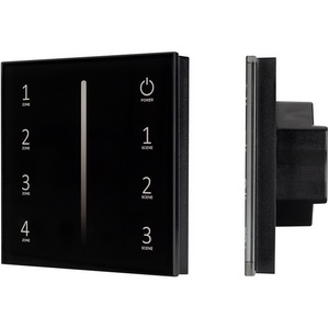 Изображение товара Панель SMART-P34-DIM-IN Black (230V, 0-10V, Sens, 2.4G) (Arlight, IP20 Пластик, 5 лет) 028112