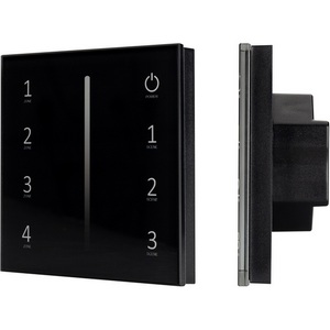 Изображение товара Панель Sens SMART-P17-DIM Black (230V, 4 зоны, 2.4G) (Arlight, IP20 Пластик, 5 лет) 028129