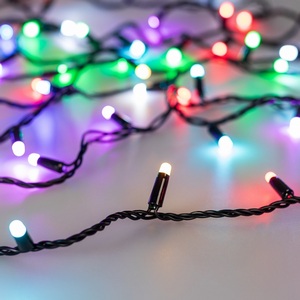 Изображение товара Светодиодная гирлянда ARD-STRING-CLASSIC-20000-BLACK-200LED-MILK-SYNC RGB (230V, 13W) (Ardecoled, IP65) 028205