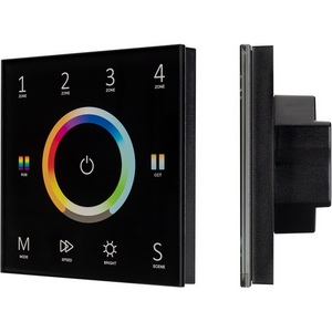 Изображение товара Панель Sens SMART-P67-MULTI Black (230V, 4 зоны, 2.4G) (Arlight, IP20 Пластик, 5 лет) 028322