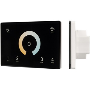 Изображение товара Панель Sens SMART-P81-MIX Black (230V, 4 зоны, 2.4G) (Arlight, IP20 Пластик, 5 лет) 028401