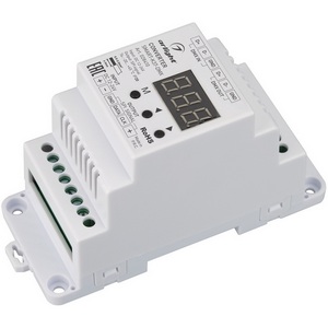 Изображение товара Конвертер SMART-K37-DMX (12-24V, SPI, DIN, 2.4G) (Arlight, Металл) 028410