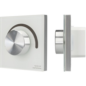 Изображение товара Панель SMART-P98-DIM-G-IN White (230V, 1.5A, 0/1-10V, Rotary, 2.4G) (Arlight, Стекло) 028432