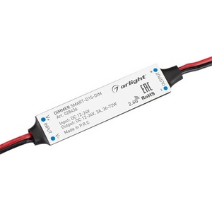 Изображение товара Диммер SMART-D15-DIM (12-24V, 1x3A, 2.4G) (Arlight, IP20 Пластик, 5 лет) 028436