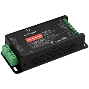 Изображение товара Декодер SMART-K52-DMX (12-24V, 3x8A) (Arlight, IP20 Металл, 5 лет) 028446