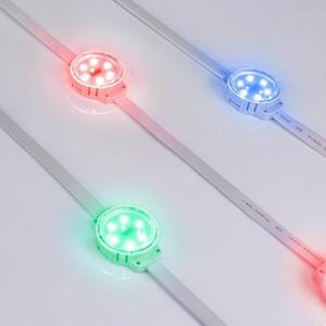 Изображение товара Модуль управляемый SOLEX-DMX-3535-6-24V RGB 120deg (D40x16mm, 1.5W, IP67) (Arlight, Пластик, 3 года) 028882