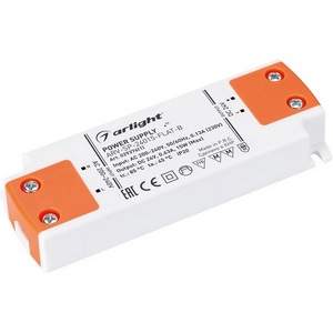 Изображение товара Блок питания ARV-SP-24015-FLAT-B (24V, 0.63A, 15W) (Arlight, IP20 Пластик) 029376(1)