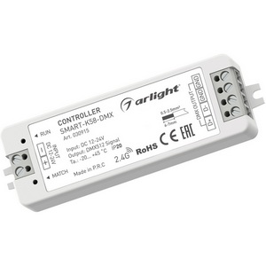 Изображение товара Контроллер SMART-K58-DMX (12-24V, 2.4G) (Arlight, IP20 Пластик, 5 лет) 030915