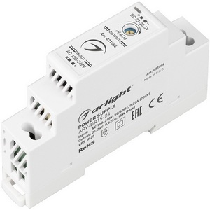 Изображение товара Блок питания ARV-DR15-24 (24V, 0.63A, 15W) (Arlight, IP20 DIN-рейка) 031084