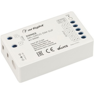 Изображение товара Диммер ARL-SIRIUS-DIM-SUF (12-24V, 4x4A, 2.4G) (Arlight, IP20 Пластик, 3 года) 032361