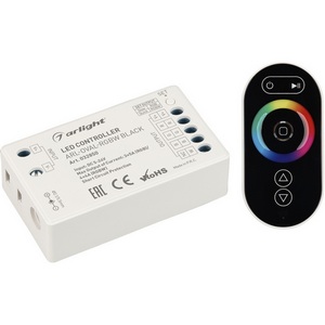 Изображение товара Контроллер ARL-OVAL-RGBW Black (5-24V, 4x4A, ПДУ Овал, RF) (Arlight, IP20 Пластик, 3 года) 032850