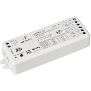 Изображение товара Контроллер SMART-TUYA-BLE-MULTI-SUF (12-24V, 5x3A, RGB-MIX, 2.4G) (Arlight, IP20 Пластик, 5 лет) 033001