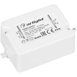 Изображение товара Блок питания ARPV-LV12020 (12V, 1.67A, 20W) (Arlight, IP67 Пластик) 033328