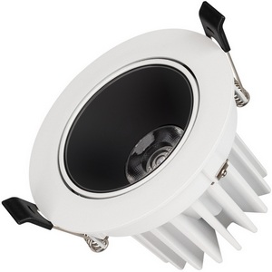 Изображение товара Встраиваемый точечный светильник светодиодный MS-FORECAST-BUILT-TURN-R102-12W Day4000 (WH-BK, 32 deg, 230V) (Arlight, IP20 Металл, 5 лет) 033659(1)