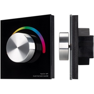 Изображение товара Панель SMART-P5-RGB-G-IN Black (3V, Rotary, 2.4G) (Arlight, IP20 Пластик, 5 лет) 033757